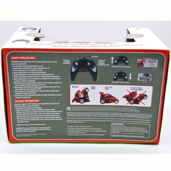 Red Transforming Robot Radio Controlled Car Robot To Racecar - Picture 11 of 11